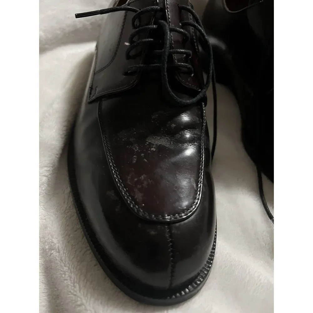 Cole Haan Men's NikeAir Split-Toe Derby Mahogany Leather Dress Shoes Size 10‎ M